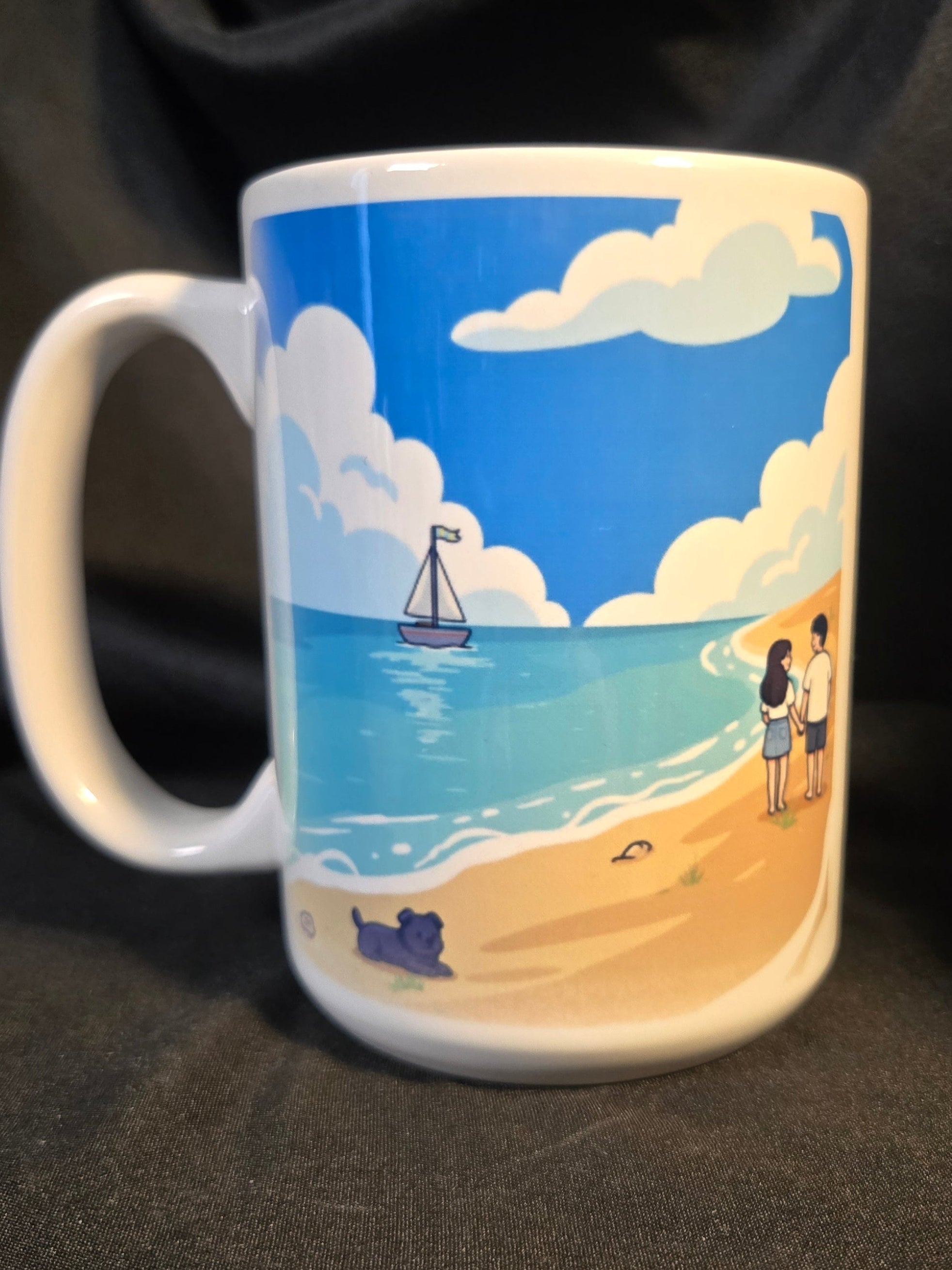 Beach Walk 15 ounce mug