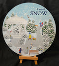 I Smell Snow 8" Round Metal Sign