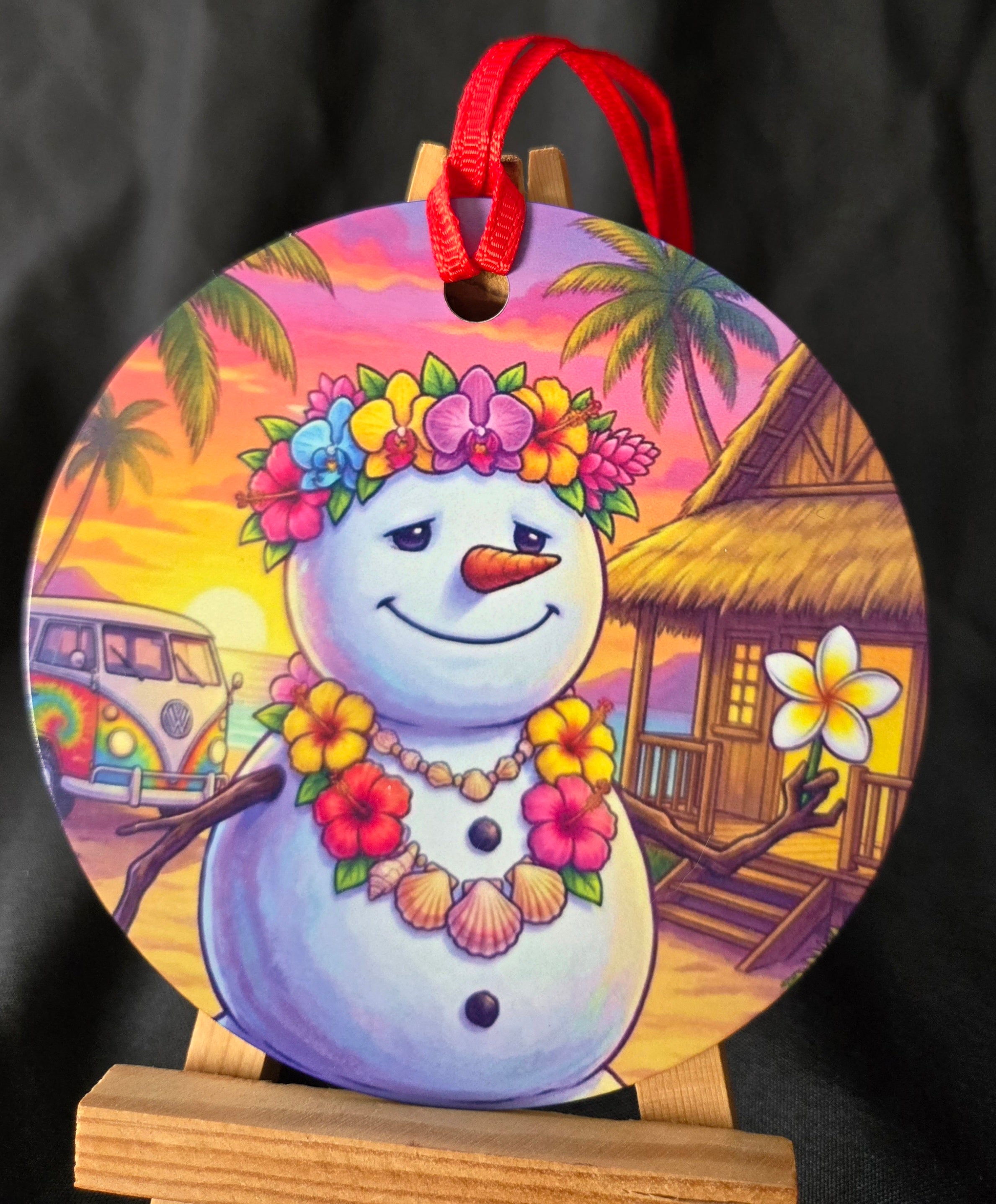 Aloha Snowman Ornament