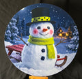 Sled Snowman 11.75" Sign