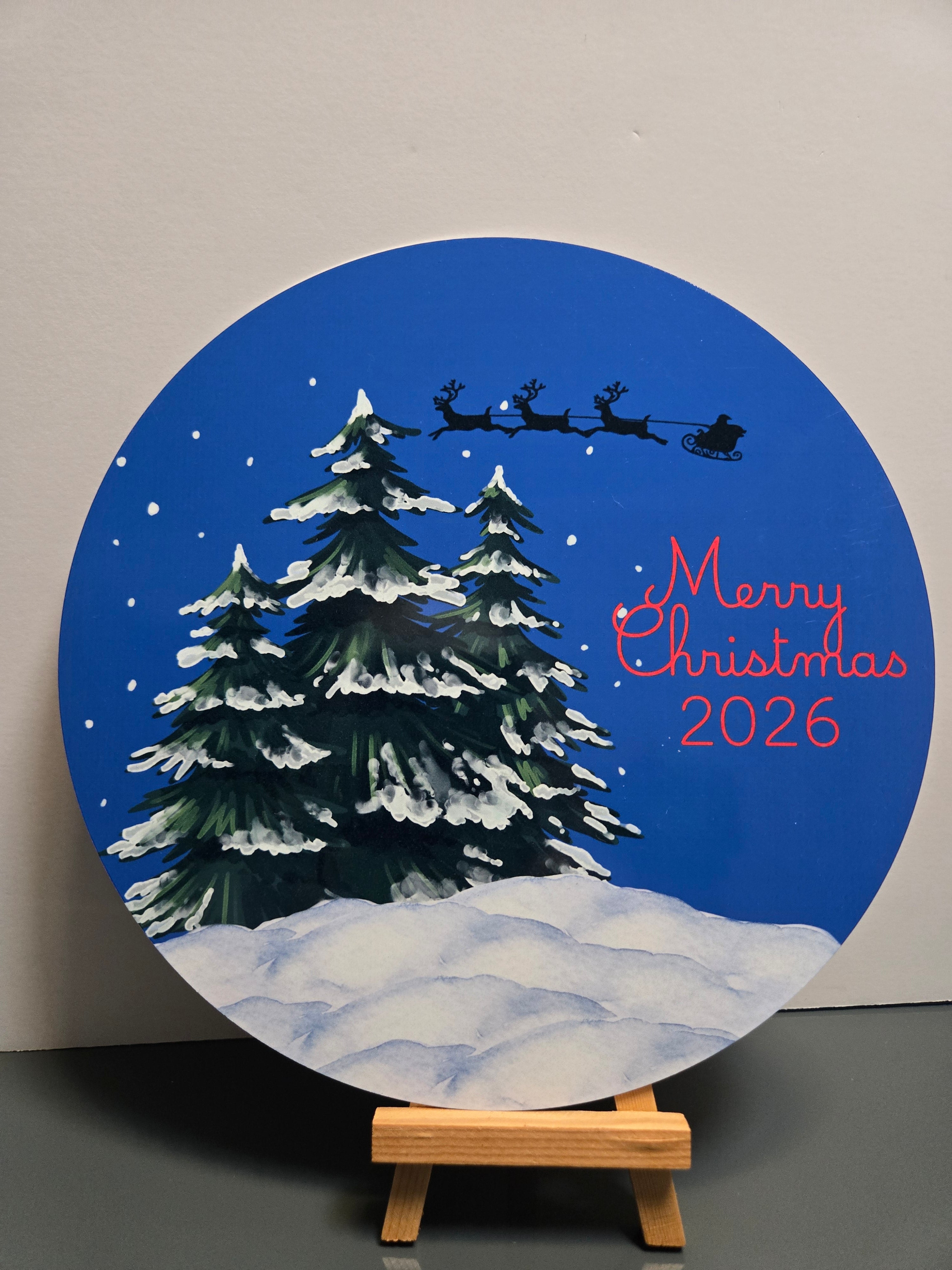 Merry Christmas 2026 8" Metal Sign