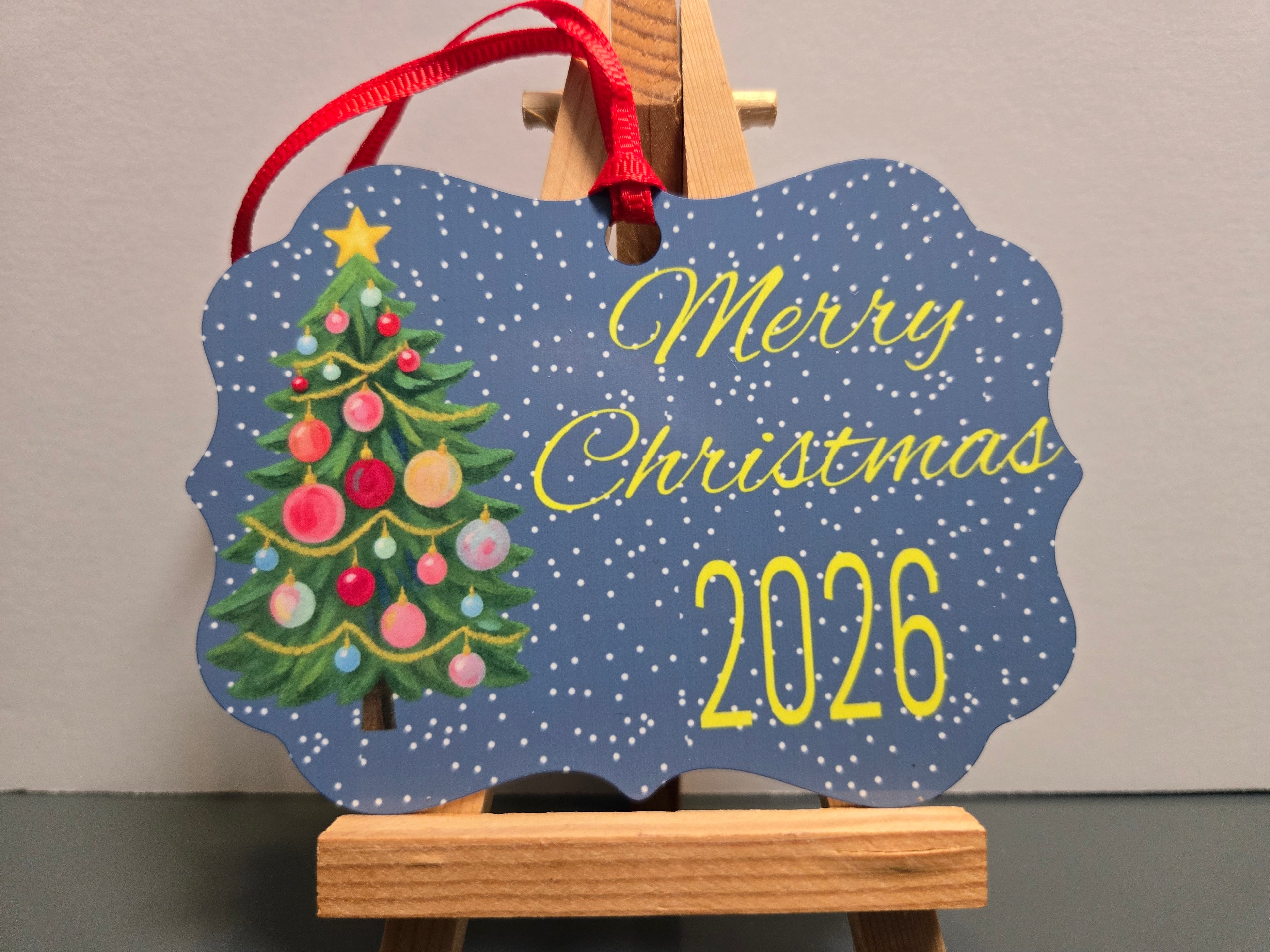 Merry Christmas 2026 Benelux Shaped Metal Ornament