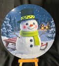 Sled Snowman 8" Sign