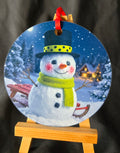 Sled  Snowman Ornament