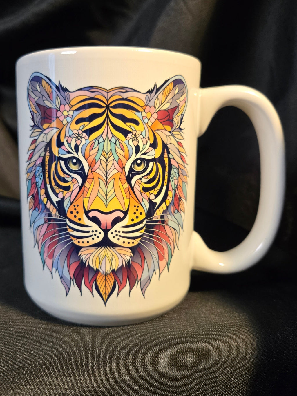 Multicolored Tiger 15 ounce mug