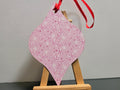 Peppermint Teardrop Shaped Metal Ornament