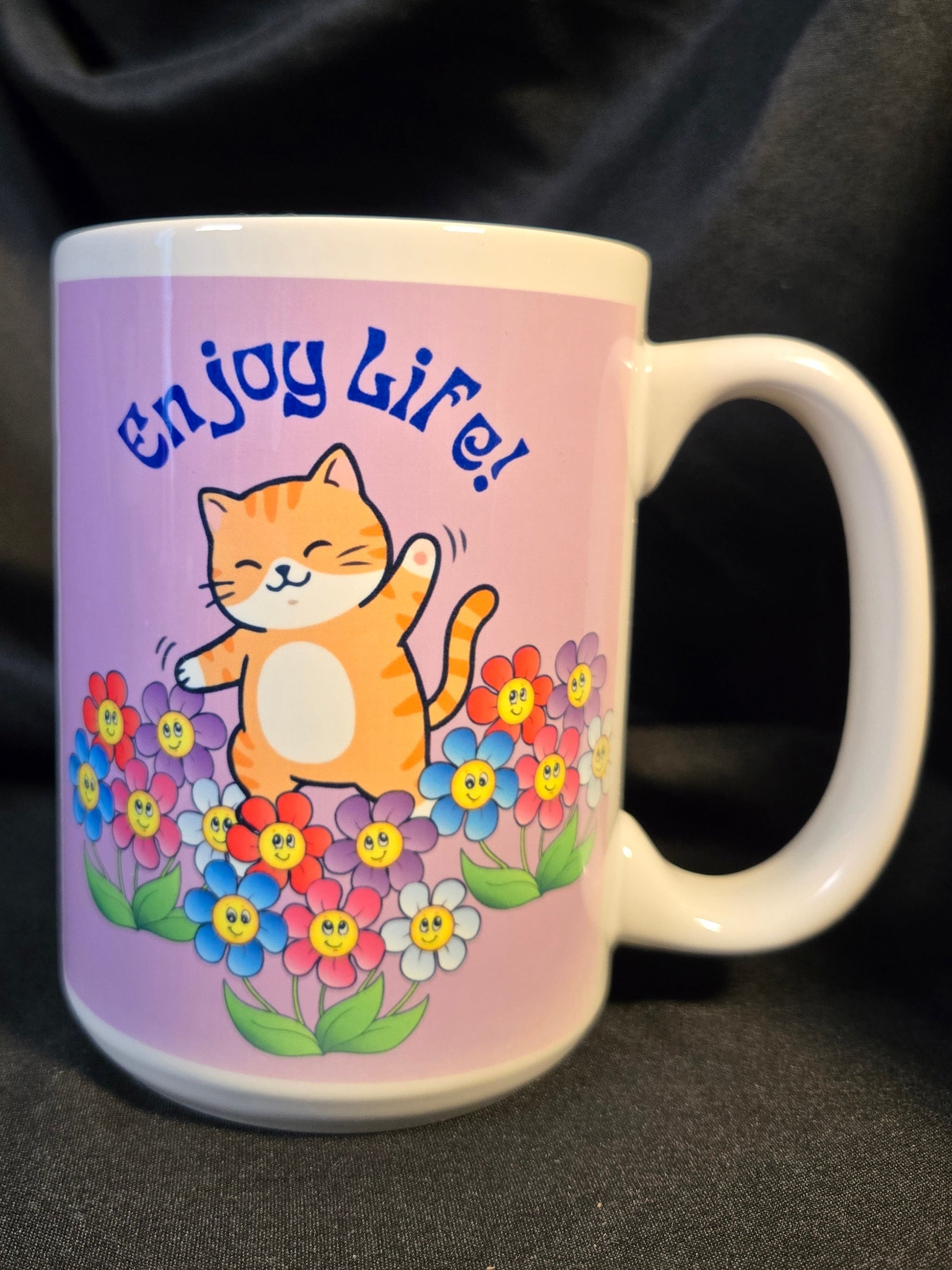 Enjoy Life! Cat 15 Ounce mug
