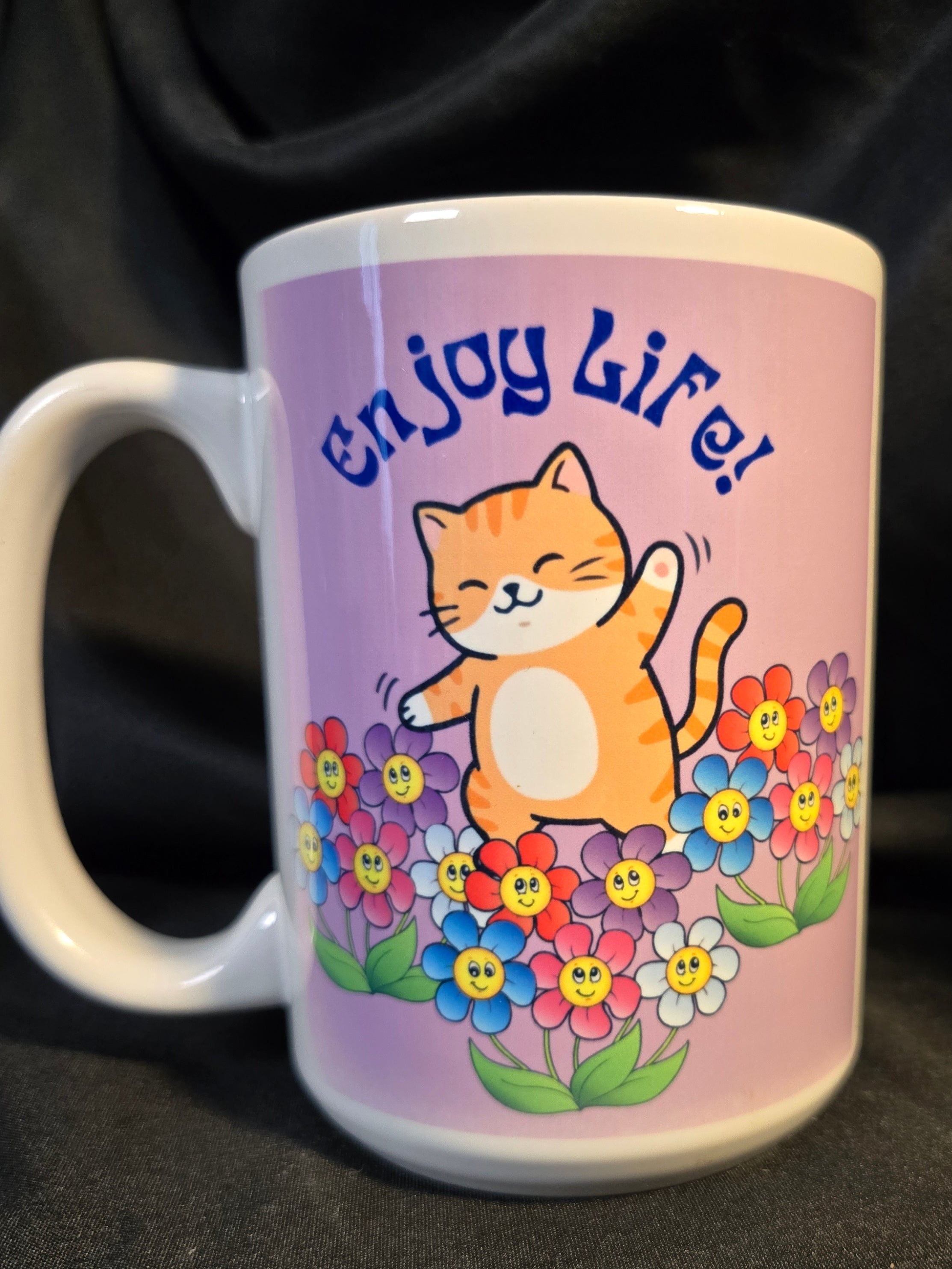 Enjoy Life! Cat 15 Ounce mug